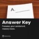 answer key