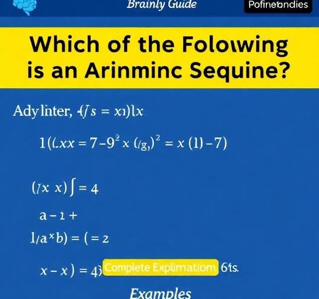 which of the following is an arithmetic sequence brainly