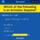 which of the following is an arithmetic sequence brainly