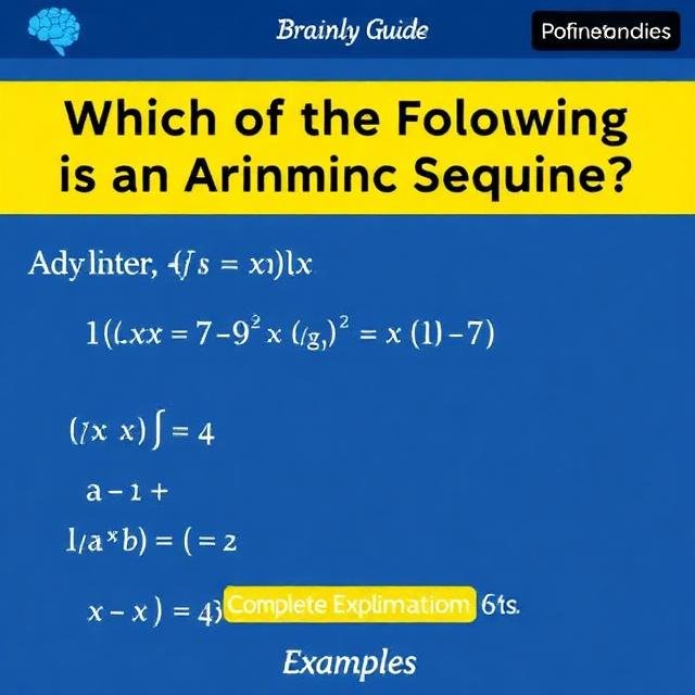 which of the following is an arithmetic sequence brainly